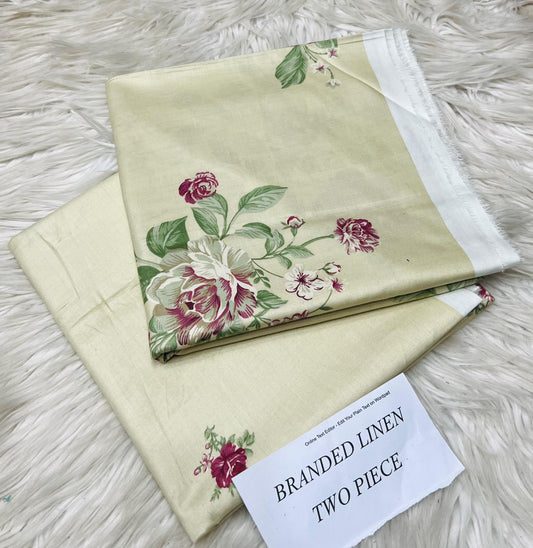 2 Piece Allover Digital Printed Linen