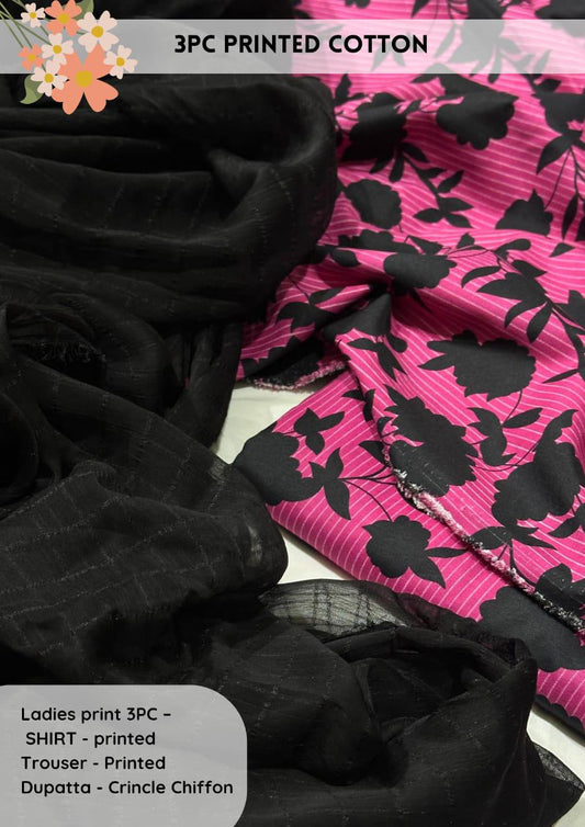 3pc Cotton Suit For Mid Season