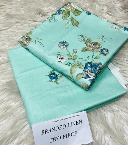 2 Piece Allover Digital Printed Linen