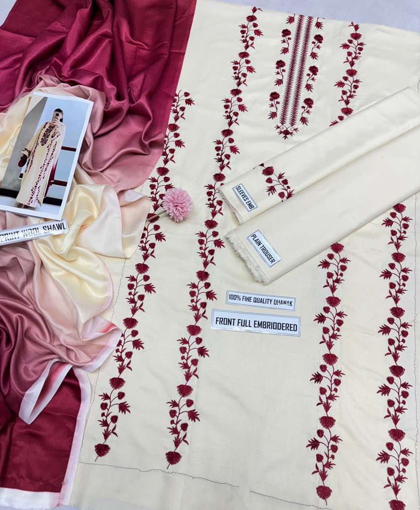 ZARF Embroidery Dhanak 3PC