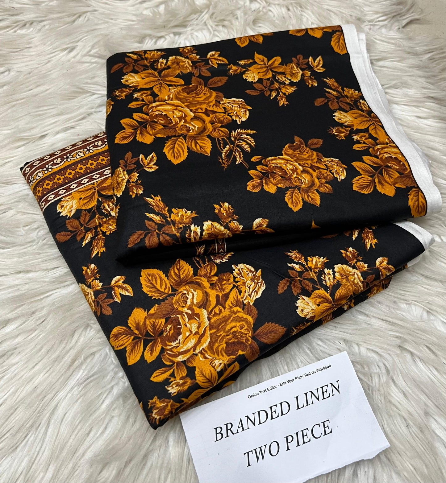 2 Piece Allover Digital Printed Linen