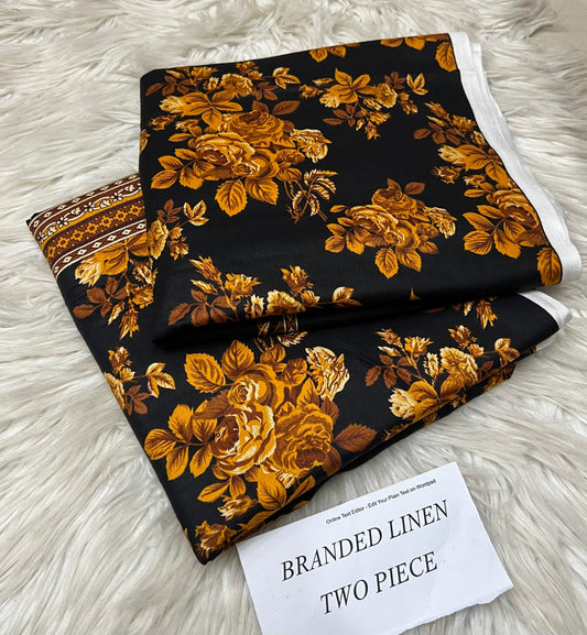 2 Piece Allover Digital Printed Linen
