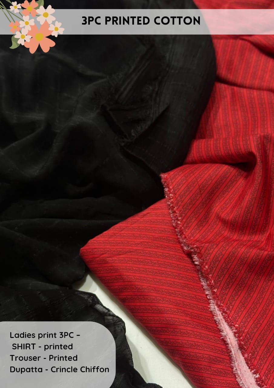 3pc Cotton Suit For Mid Season