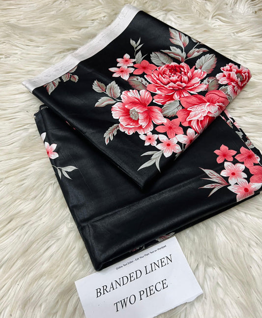 2 Piece Allover Digital Printed Linen