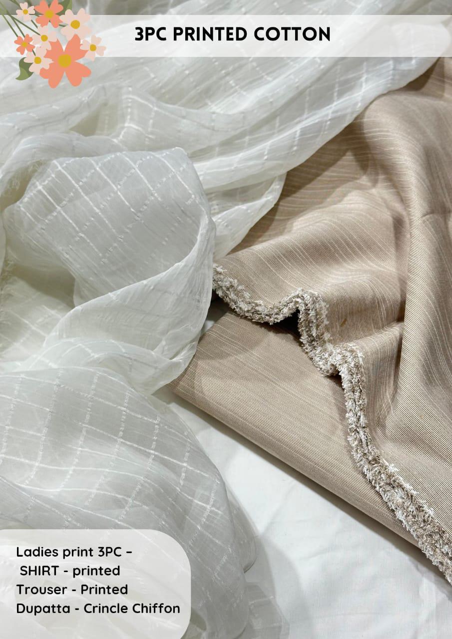 3pc Cotton Suit For Mid Season