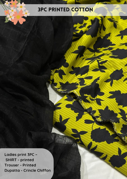 3pc Cotton Suit For Mid Season