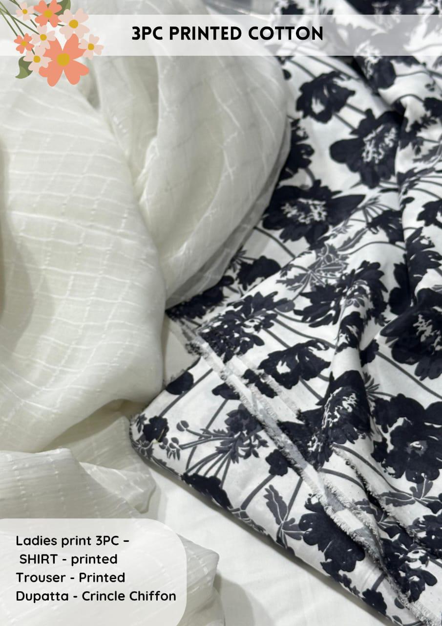 3pc Cotton Suit For Mid Season