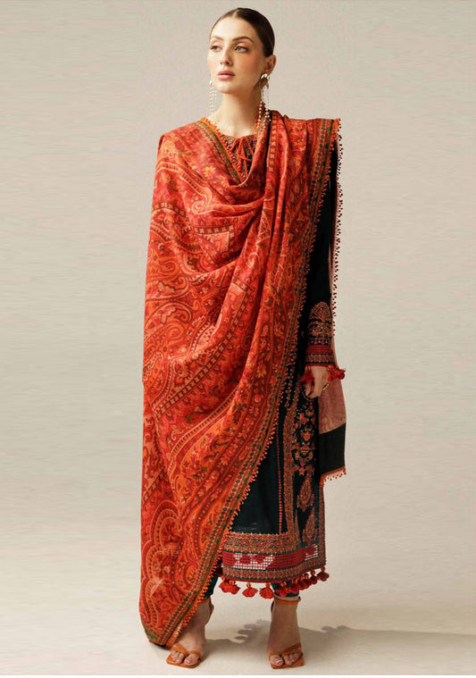 HUSNAIN REHAR Embroidery Dhanak 3PC