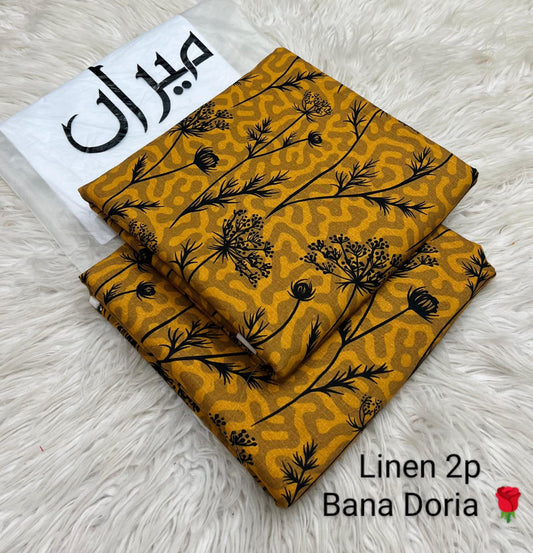 2 Piece Printed Bana Doria Linen
