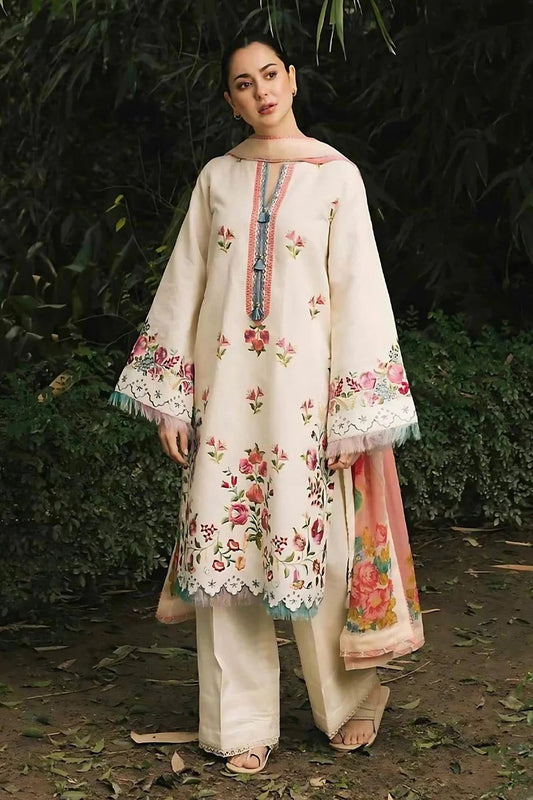 ZARA SHAHJAHAN Embroidery Dhanak 3PC