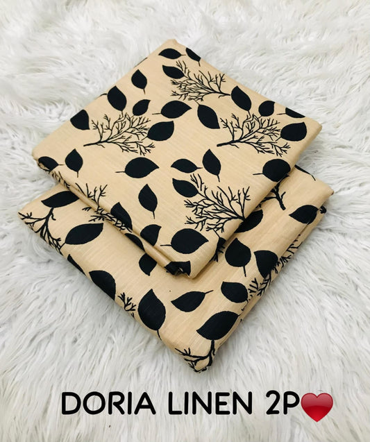2 Piece Printed Bana Doria Linen