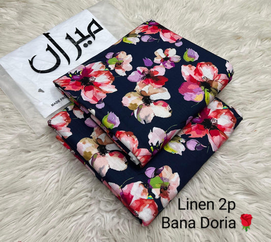 2 Piece Printed Bana Doria Linen