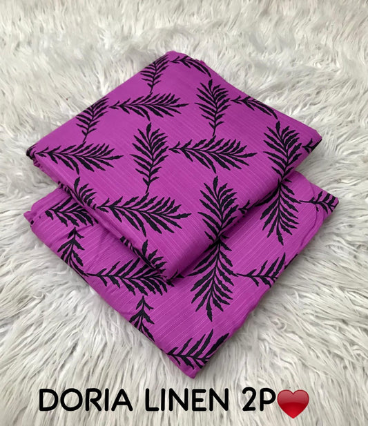 2 Piece Printed Bana Doria Linen