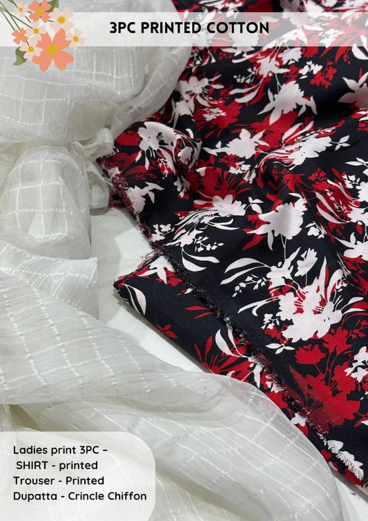 3pc Cotton Suit For Mid Season