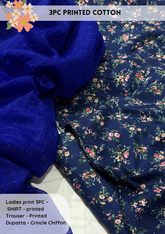 3pc Cotton Suit For Mid Season