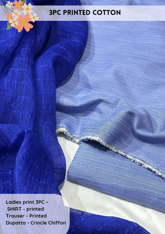 3pc Cotton Suit For Mid Season