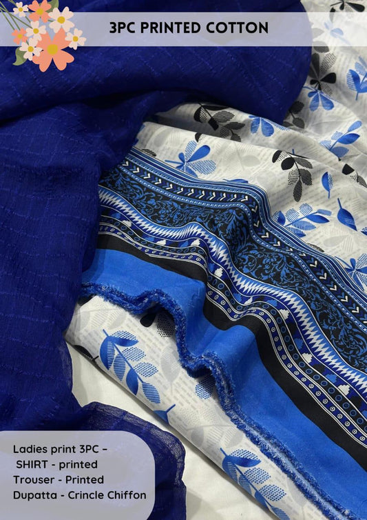3pc Cotton Suit For Mid Season