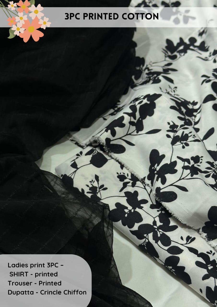 3pc Cotton Suit For Mid Season