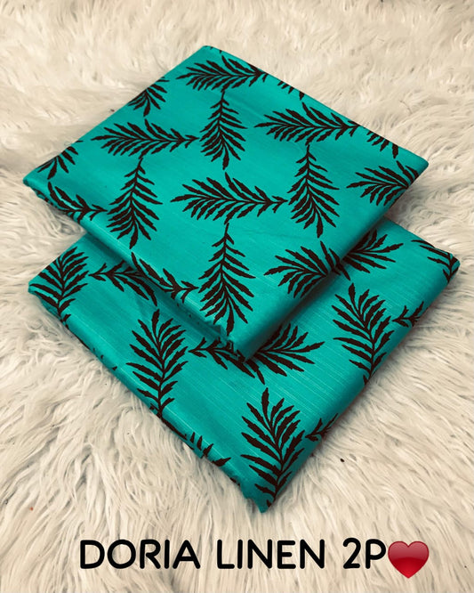 2 Piece Printed Bana Doria Linen