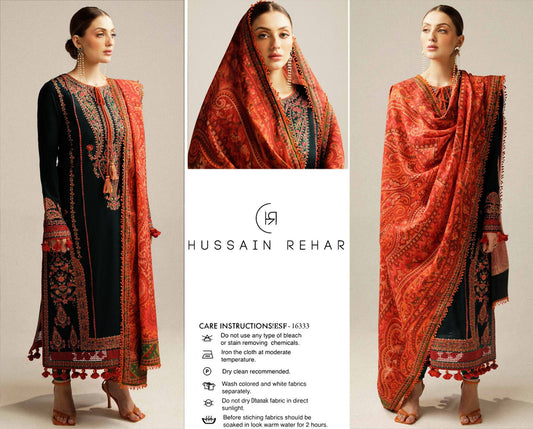 HUSNAIN REHAR Embroidery Dhanak 3PC