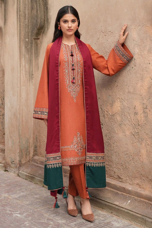 JAZMIN Embroidery Dhanak 3PC