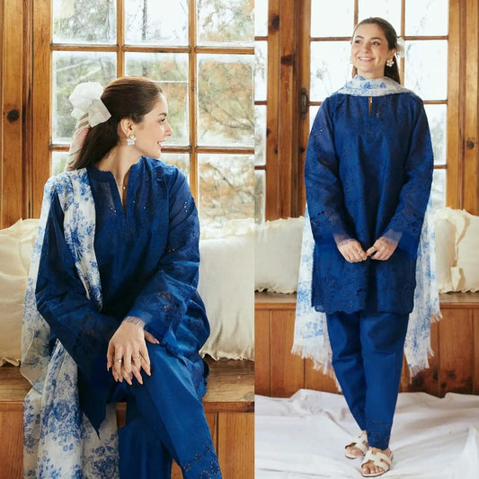 ZARA SHAHJAHAN Embroidery Dhanak 3PC