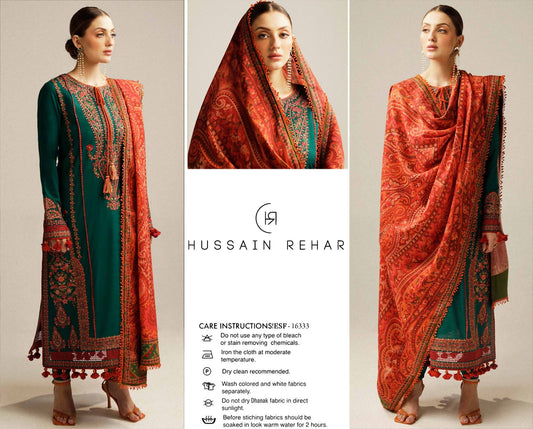 HUSNAIN REHAR Embroidery Dhanak 3PC